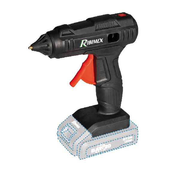 Pistolet a colle r-bat20 20v sans batterie ni chargeur, PRBAT20-PCOLSB-Lire la description