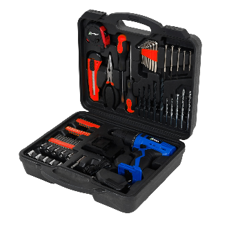 Coffret perceuse-visseuse 12 volt 1,3 ah 1 batterie lithium, PRLPV120KIT-Lire la description