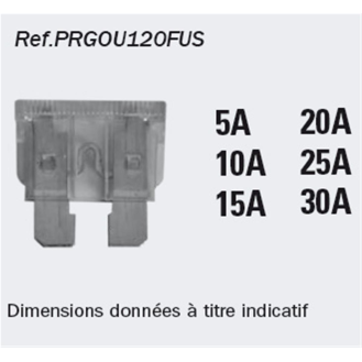 Lot 120 fusibles larges en coffret, PRGOU120FUS-Lire la description