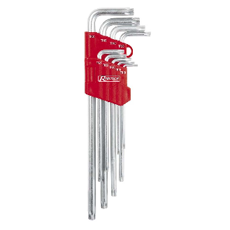 Lot de 9 Cles male TORX percees, PRCLETORXX9-Lire la description