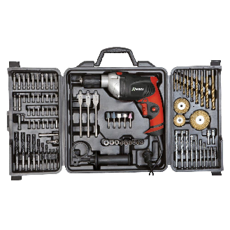 Coffret Perceuse 92 pieces 810 W, PRKIT92FP-Lire la description