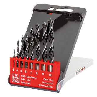 Coffret 8 forets bois de 3 a 10mm, PRFE8BOIS-V-Lire la description