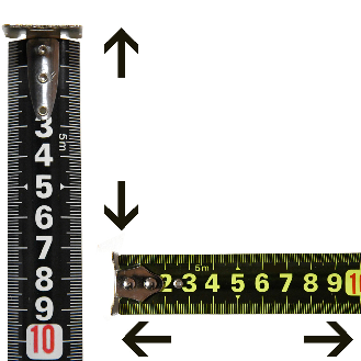 Mètre ruban autobloquant mesure 5m x 28mm à Double Sens de Lecture, PRMES05X28D-Lire la description