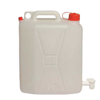 Jerrican 20 litres alimentaire avec robinet, PRJE20ALR-Lire la description