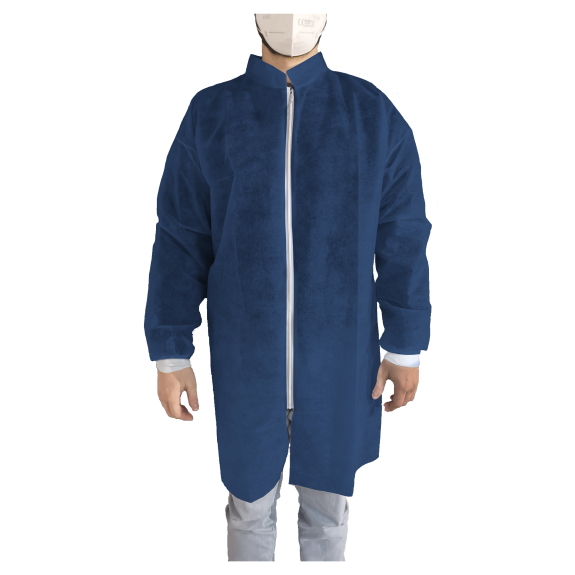 10 Blouses Jetables Bleues - Fermeture éclair - XXL-Lire la description
