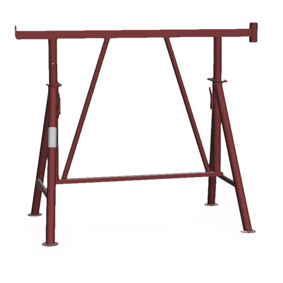 Tréteau d'échafaudage pliant Schake Compakt S 1200, peint en marron, hauteur 1,20-1,95 m-Leggi tutto