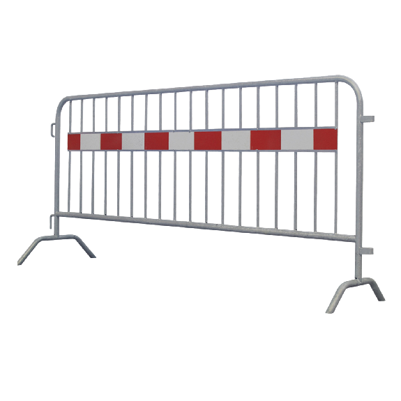 Barrière de sécurité type D avec barre de contact, galvanisée, longueur 2,5 m avec 18 barres-Lire la description