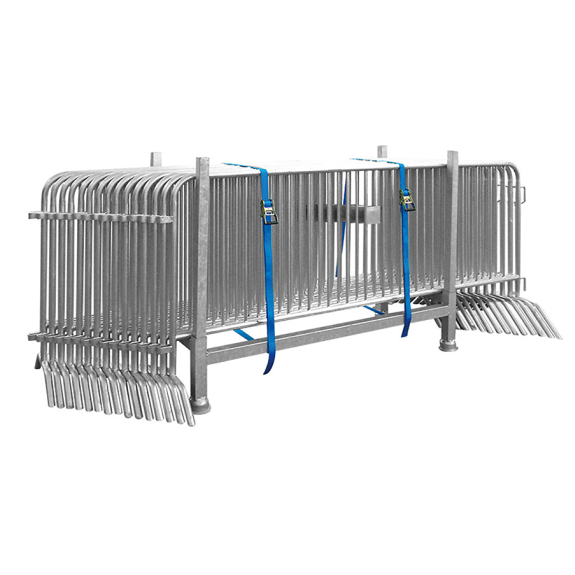 15x barriera di tipo D con pallet e cinghie di ancoraggio nel set-Leggi tutto