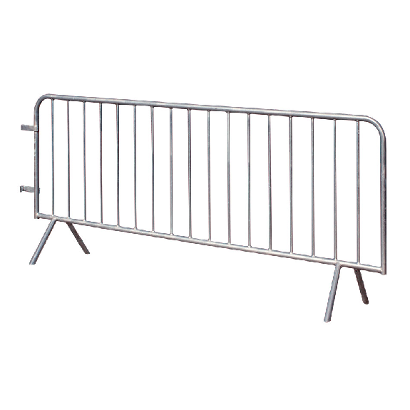 Barrière de sécurité type B, galvanisée, avec 2 pieds droits, longueur 2 m-Lire la description