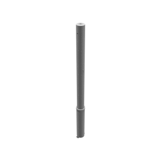 Schake Absperrpfosten herausnehmbar aus Stahlrohr verzinkt Ø76x2,9mm mit Profilzylinder und Stahlkappe 900mm Überflur-Beschreibung lesen