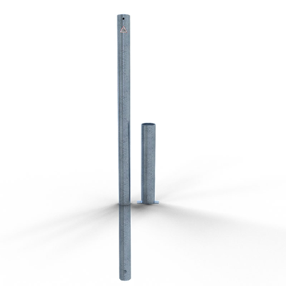 Schake Absperrpfosten herausnehmbar aus Stahlrohr verzinkt Ø60x2,5mm mit Stahlkappe 900mm Überflur ohne Verschluss und Ösen Schake Absperrpfosten herausnehmbar aus Stahlrohr verzinkt Ø60x2,5mm mit Stahlkappe 900mm Überflur ohne Verschluss und Ösen-Beschreibung lesen