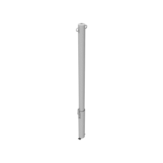Schake Absperrpfosten herausnehmbar für Vorhängeschloss aus Stahlrohr verzinkt Ø60x2,5mm mit Stahlkappe 900mm Überflur mit 2 Ösen-Beschreibung lesen