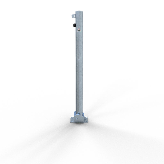 Schake Absperrpfosten umlegbar mit Dübelbefestigung für Vorhängeschloss aus Stahlrohr verzinkt Ø60x2,5mm mit Stahlkappe 900mm Überflur Schake Absperrpfosten umlegbar mit Dübelbefestigung für Vorhängeschloss aus Stahlrohr verzinkt Ø60x2,5mm mit Stahlkappe 900mm Überflur-Beschreibung lesen