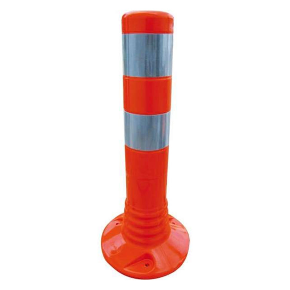 Schake Flexipfosten Ø80mm in rot mit weiß reflektierenden Streifen und Dübelbefestigung aus PUR 450mm hoch Schake Flexipfosten Ø80mm in rot mit weiß reflektierenden Streifen und Dübelbefestigung aus PUR 450mm hoch-Beschreibung lesen