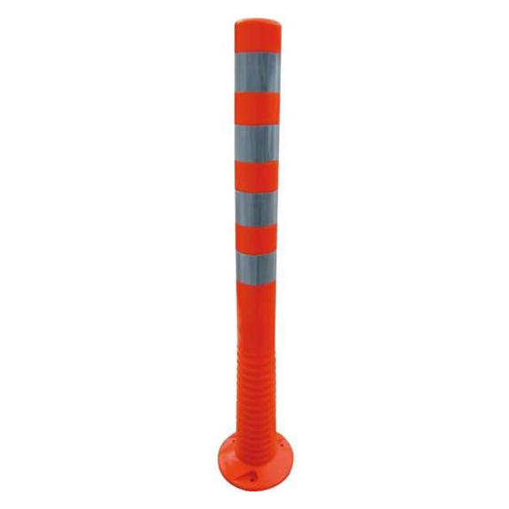 Schake Flexipfosten Ø80mm in rot mit weiß reflektierenden Streifen und Dübelbefestigung aus PUR 1000mm hoch Schake Flexipfosten Ø80mm in rot mit weiß reflektierenden Streifen und Dübelbefestigung aus PUR 1000mm hoch-Beschreibung lesen