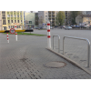 Schake Stahlrohrpoller herausnehmbar aus Stahlrohr verzinkt Ø193x3,6mm weiß beschichtet mit rot reflektierenden Leuchtstreifen Dreikantverschluss 1500mm Gesamtlänge Schake Stahlrohrpoller herausnehmbar aus Stahlrohr verzinkt Ø193x3,6mm weiß beschichtet mit rot reflektierenden Leuchtstreifen Dreikantverschluss 1500mm Gesamtlänge