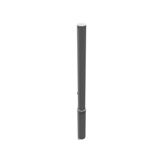 Schake Absperrpfosten herausnehmbar aus Stahlrohr verzinkt Ø76x2,9mm mit Dreikantverschluss und Stahlkappe 900mm Überflur-Beschreibung lesen