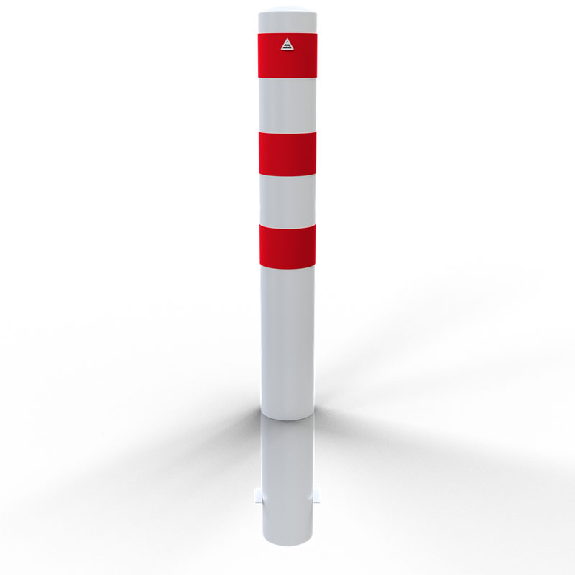 Schake Stahlrohrpoller ortsfest aus Stahlrohr verzinkt Ø152x3,2mm weiß mit rot reflektierenden Leuchtstreifen zum Einbetonieren 1500mm Gesamtlänge Schake Stahlrohrpoller ortsfest aus Stahlrohr verzinkt Ø152x3,2mm weiß mit rot reflektierenden Leuchtstreifen zum Einbetonieren 1500mm Gesamtlänge-Beschreibung lesen