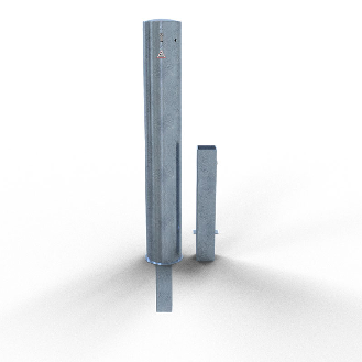 Schake Stahlrohrpoller herausnehmbar aus Stahlrohr verzinkt Ø152x3,2mm mit Profilzylinderschloss 1500mm Gesamtlänge-Beschreibung lesen