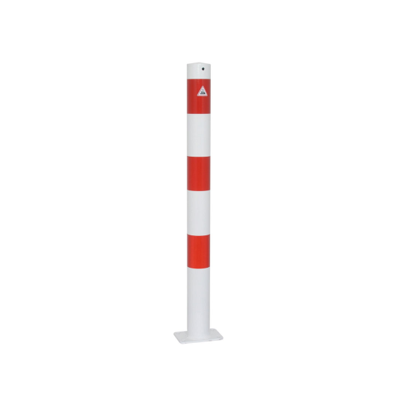 Schake Absperrpfosten ortsfest aus Stahlrohr verzinkt Ø76x2,6mm weiß mit rot reflektierenden Leuchtstreifen allseitig bis 30º neigbar mit Dübelbefestigung 900mm Überflur Schake Absperrpfosten ortsfest aus Stahlrohr verzinkt Ø76x2,6mm weiß mit rot reflektierenden Leuchtstreifen allseitig bis 30º neigbar mit Dübelbefestigung 900mm Überflur-Beschreibung lesen
