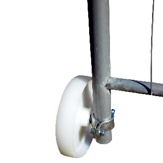 Schake Laufrolle Ø200mm für Bauzaun-Torelement-Beschreibung lesen