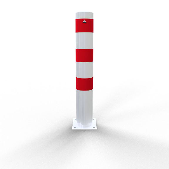 Schake Stahlrohrpoller ortsfest aus Stahlrohr verzinkt Ø152x3,2mm weiß beschichtet mit rot reflektierenden Leuchtstreifen zum Aufdübeln 1000mm Gesamtlänge Schake Stahlrohrpoller ortsfest aus Stahlrohr verzinkt Ø152x3,2mm weiß beschichtet mit rot reflektierenden Leuchtstreifen zum Aufdübeln 1000mm Gesamtlänge-Beschreibung lesen