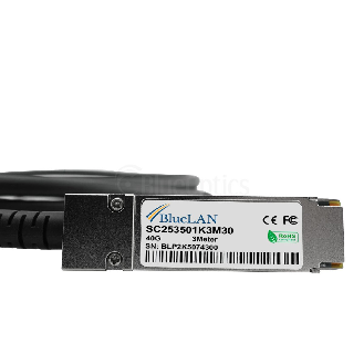 Brocade 40G-QSFP-4SFP-C-0101 compatibles BlueLAN QSFP DAC SC253501K1M30