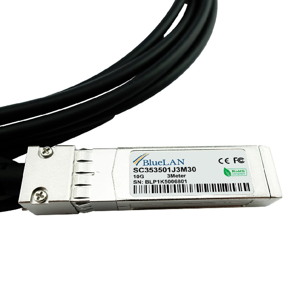 Câble DAC SFP+ 10GBASE-CR 3m NVIDIA MCP2103-X003B BlueLAN-Lire la description