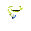 BlueOptics Fibre MTP/4xLC Breakout câble G.657.A1 Singlemode 1 mètre