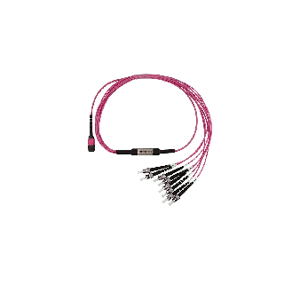 BlueOptics Fibre MPO/4xST Breakout câble OM4 1 mètre