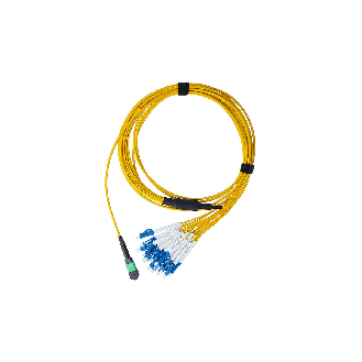 BlueOptics Fibre MPO/8xLC Duplex Breakout câble G.657.A1 Singlemode 3 mètre-Lire la description