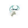 BlueOptics Fibre MPO/4xSC Breakout câble OM3 5 mètre