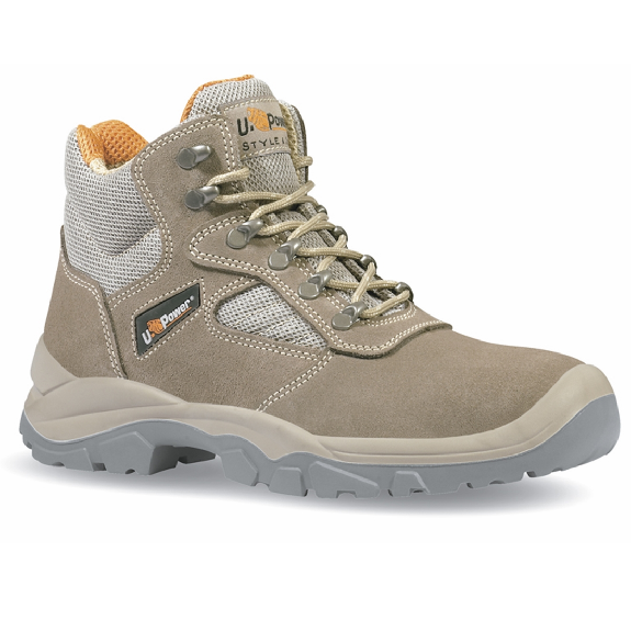 U-Power - Chaussure de sécurité haute classique et robuste DESERT - Environnements secs et chauds - S1P SRC-Lire la description