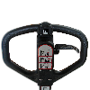 qteck Semi-Elektrischer Scherenhubwagen SHW-Serie 1500kg Tragkraft PU/Single 1095mm Gabellänge