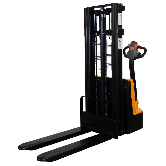 Chariot élévateur électrique qteck série HME 24 V PU/Tandem longueur de fourche 1150 mm hauteur de levage 90-2500 mm avec capacité de levage de 1000 kg-Leggi tutto