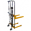 qteck Manuelle Minilifter Single 650mm Gabellänge 85-1500mm Hubhöhe mit 400kg Hubkraft
