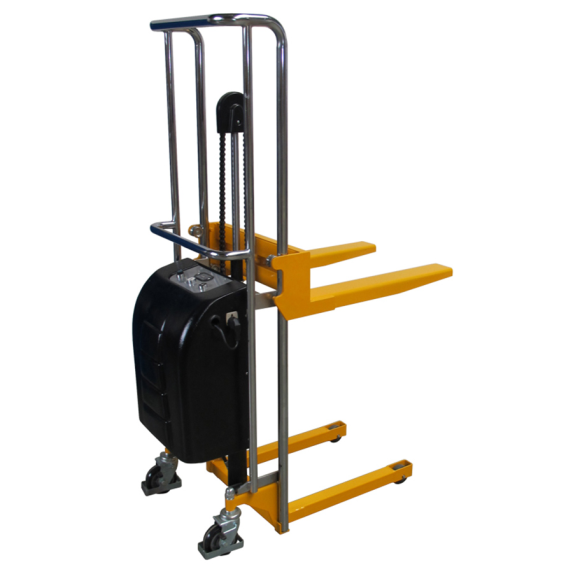 qteck Semi-elektrische Minilifter 650mm Gabellänge 90-1500mm Hubhöhe mit 400kg Hubkraft-Beschreibung lesen