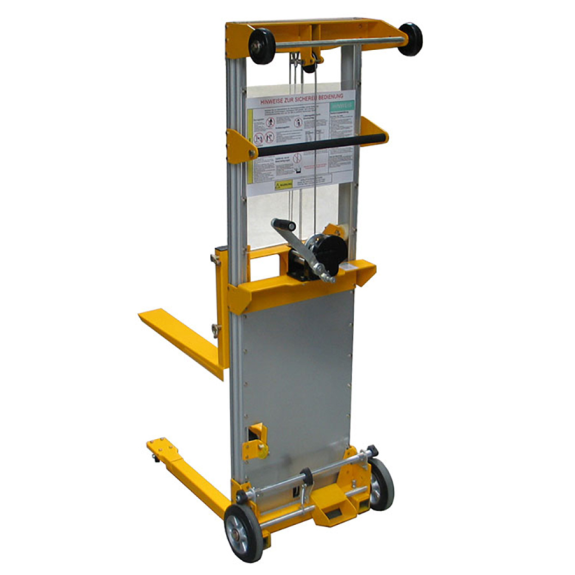 qteck Manuelle Minilifter Single 570mm Gabellänge 95-2500mm Hubhöhe mit 181kg Hubkraft-Beschreibung lesen