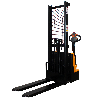 qteck Elektrischer Hochhubwagen HME-Serie 24V PU/Tandem 1150mm Gabellänge 90-1600mm Hubhöhe mit 1500kg Hubkraft