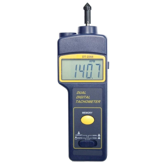 Tacómetro de contacto y óptico DT-2268-Leer más