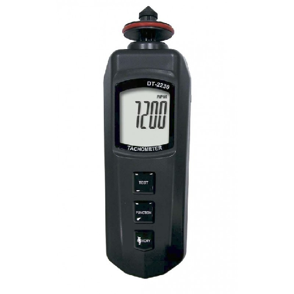 Tacómetro de contacto y óptico DT2230-Leer más