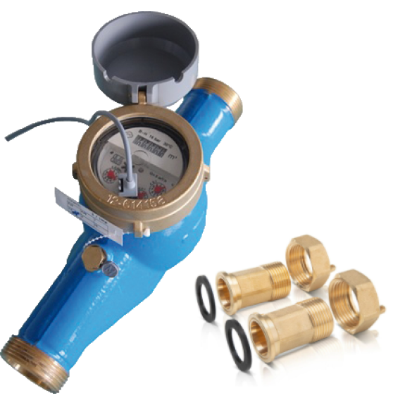 Compteur d'eau froide avec émetteur d'impulsions - DN40 - 2"M - Q nominal: 16 m³/h - 25l/pulse Compteur d'eau froide avec émetteur d'impulsions - DN40 - 2"M - Q nominal: 16 m³/h - 25l/pulse-Lire la description