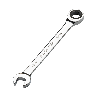 Jetech 13mm Clé mixte à cliquet - Clé polygonale en acier de qualité industrielle Cr-V au fini chrome poli-Lire la description