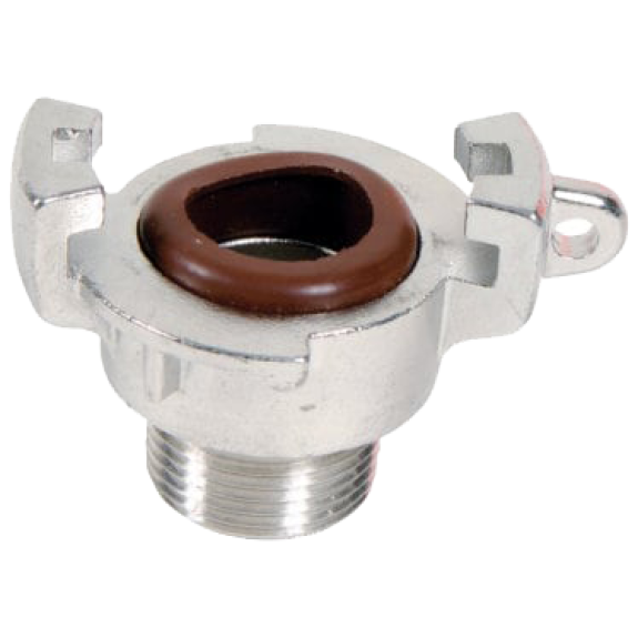 Coupleur - BSPP Mâle "Express" - Inox - FPM - G1/2" - PS 10 bar - 150°C Coupleur - BSPP Mâle "Express" - Inox - FPM - G1/2" - PS 10 bar - 150°C-Lire la description