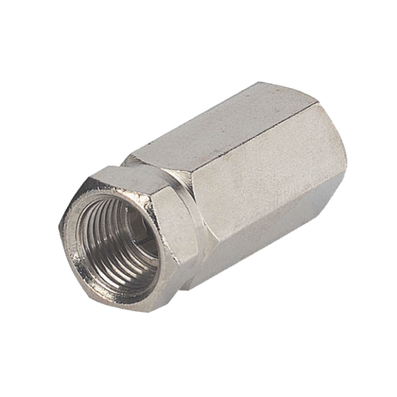 Clapets anti-retour standards - Unidirectionnel - Laiton nickelé - 1/8" FF - 2 à 10 bar-Lire la description