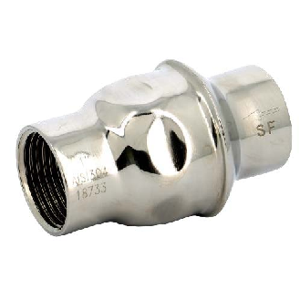 Clapet anti-retour à disque en acier inox embouti - G4" F - PN16 - 150°C max. - FPM-Lire la description