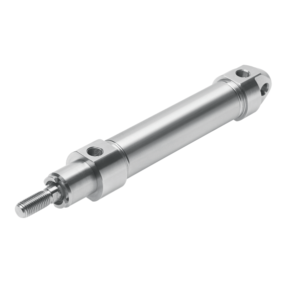Vérins cylindrique full Inox ISO 6432 - Ø 25 - Course: 10 - Pression:10 bar - Double effet-Leggi tutto