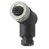 Connecteur M12 coudé 90° 5 pôles avec PG7 pour câble de 4 à 6 mm de Ø ext.