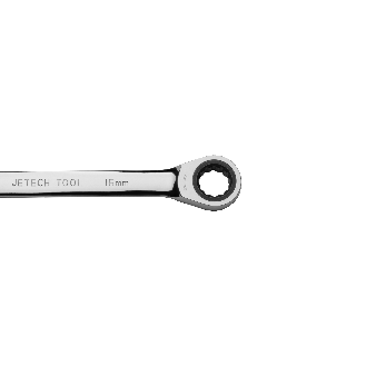 Jetech 16mm Clé mixte à cliquet - Clé polygonale en acier de qualité industrielle Cr-V au fini chrome poli-Lire la description
