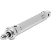 Vérins cylindrique ISO 6432 - Ø 12 - Cse 40 - P. :10 bar - Double effet - Tige inox - Flasques alu